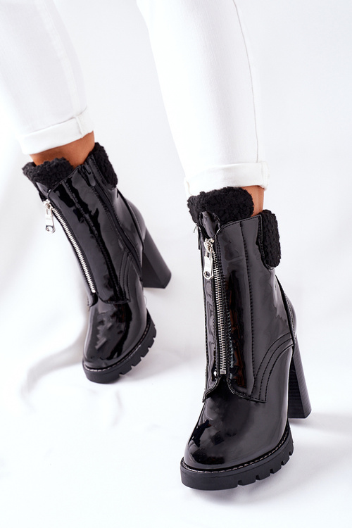 Жіночі ботильйони Shiny Black Arleston