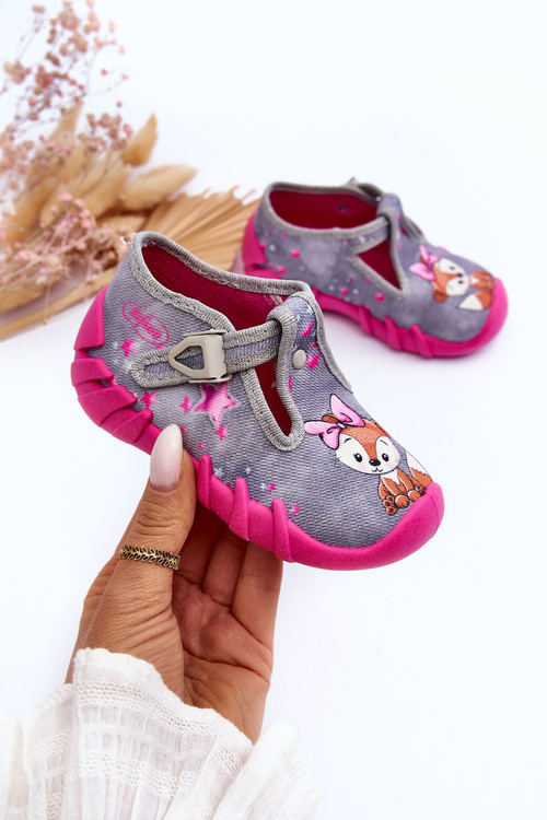 Тапочки Білочки Befado 110P467 Сіро-рожеві