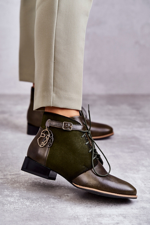 Жіночі шкіряні черевики Maciejka 5743A-09 Зелений