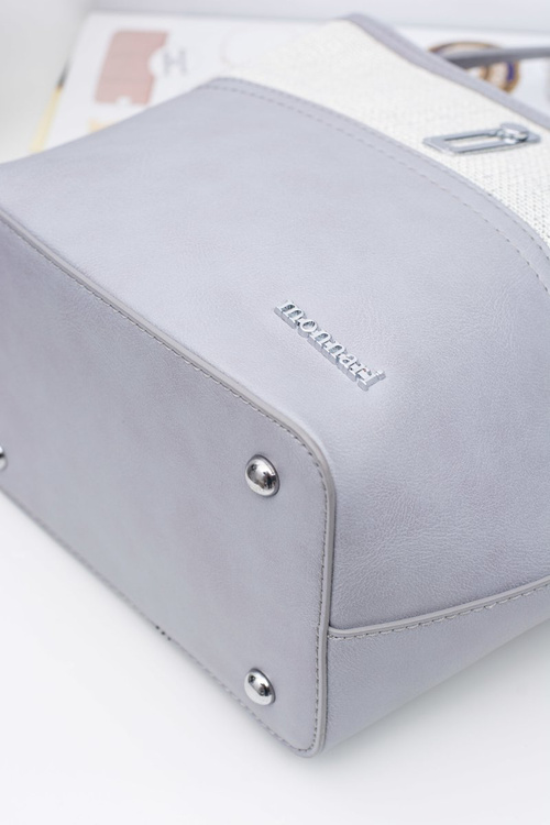 Жіноча сіра срібляста сумочка Sack Monnari