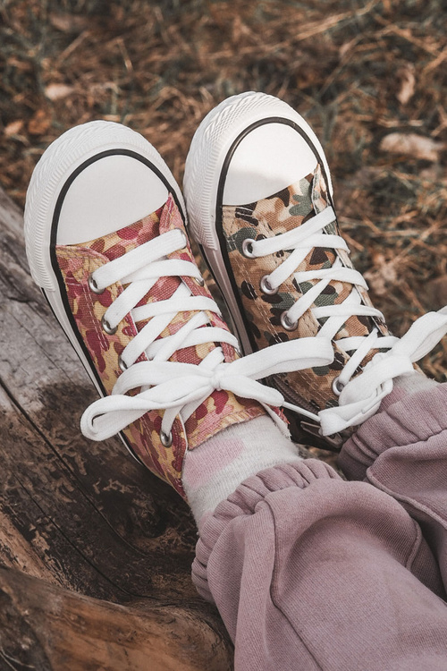 Дитячі високі кросівки на блискавці бежево-зелений Filemon