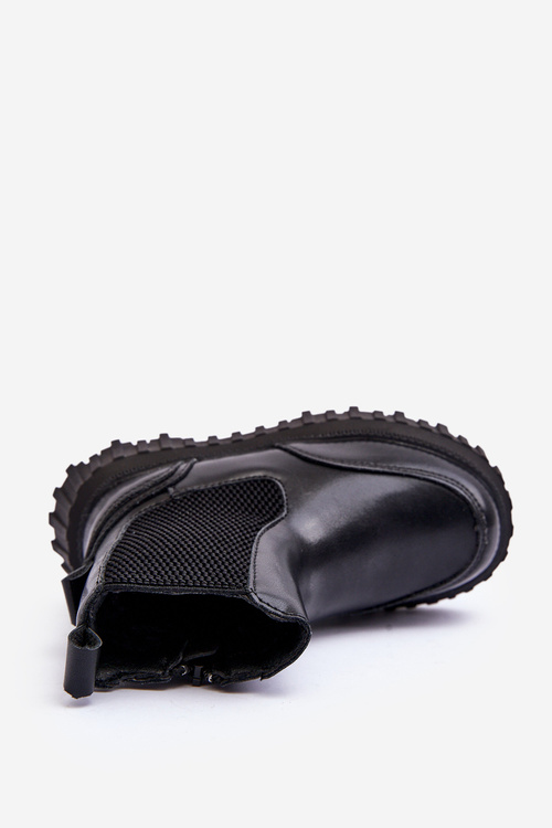 Чорні дитячі чобітки Jolynn на блискавці