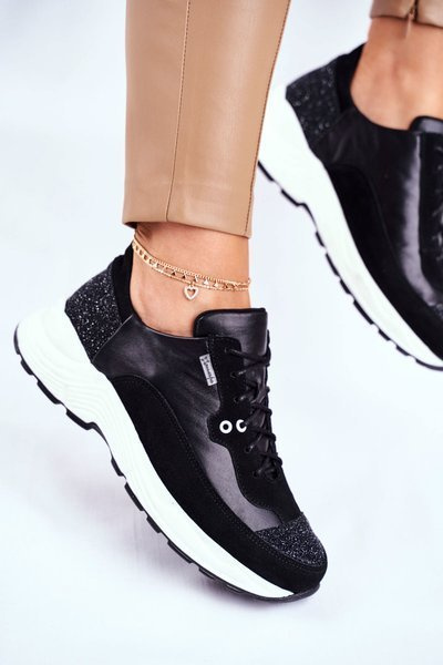 Жіноче спортивне взуття Шкіряні кросівки Maciejka 04845-01