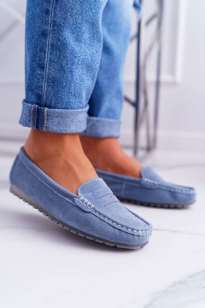 Жіночі шкіряні замшеві мокасини Blue Tenzion