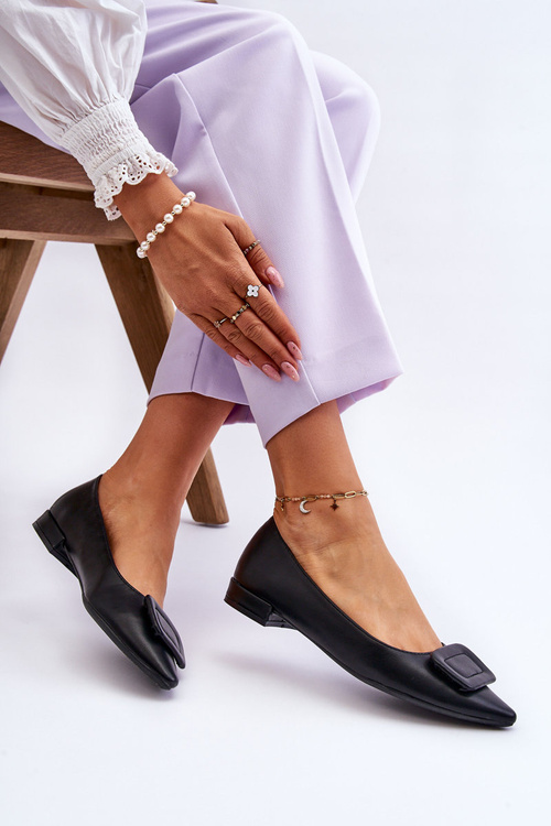 Класичні балетки з декором Black Rivea