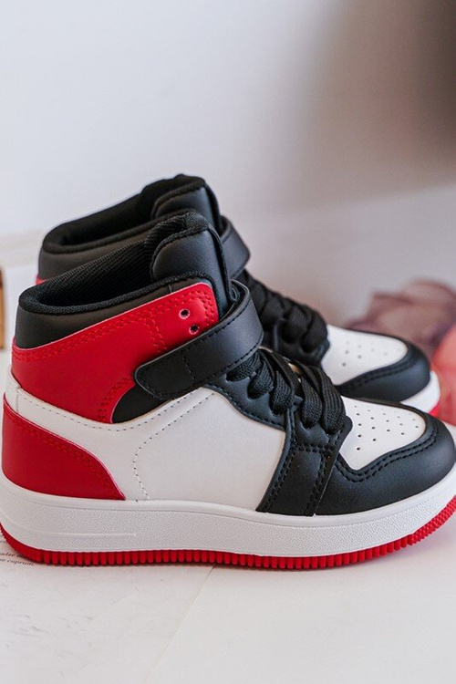 Високе дитяче спортивне взуття Біло-червоний Teredite