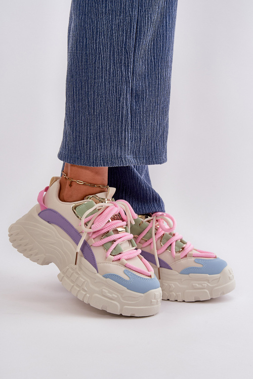 Жіночі кросівки на масивній підошві різнокольорові Nevela