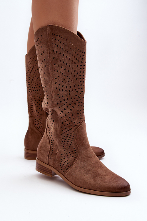 Коричневі черевики на шнурівці Kleorelia