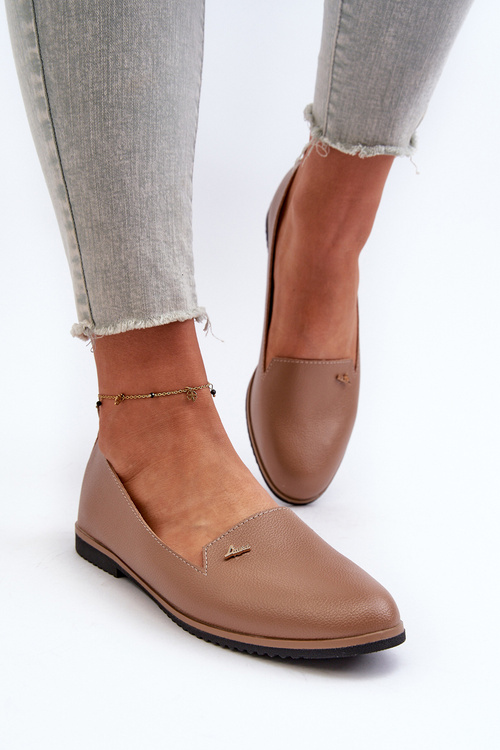 Жіночі коричневі лофери Enzla на плоскій підошві