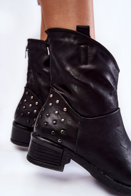 Жіночі черевики на блискавці чорні