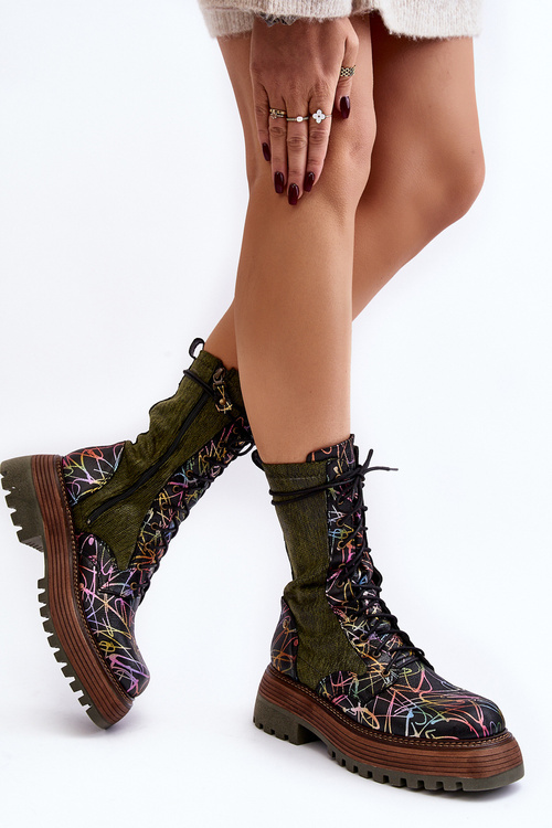 Жіночі робочі шкіряні черевики Maciejka 06203-09 Multicolor