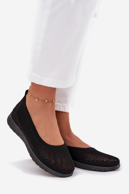 Жіночі Мереживні Балетки У Спортивному Стилі Чорні Virella