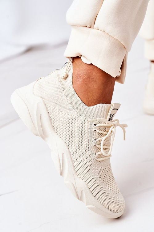 Жіноче спортивне взуття Кросівки Бежеві модні