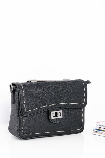 Чорна жіноча елегантна сумочка Letter Bag