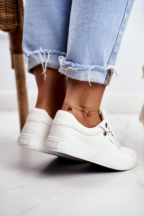 Жіночі шкіряні кросівки Big Star GG274060 Білі