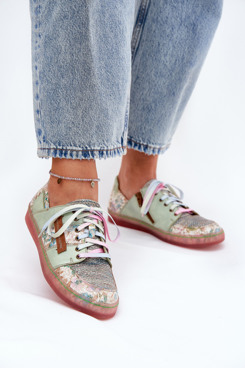 Шкіряні Жіночі Черевики Maciejka 06791-09 Світло-зелені