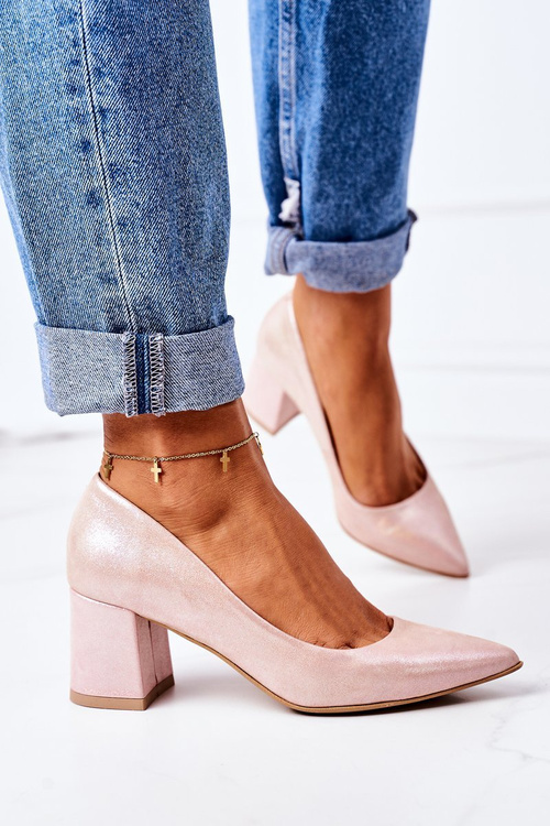 Атласні туфлі Lewski Shoes 2801 Pink
