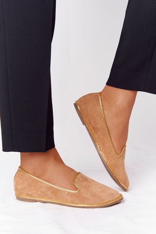 Жіночі замшеві лофери Lu Boo Camel