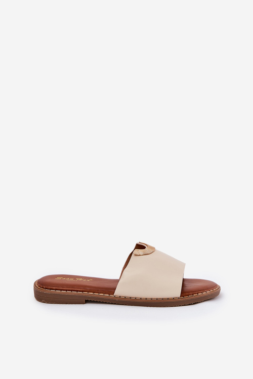 Жіночі Сандалі Еко Шкіра З Декоративними Деталями Бежеві Mevith