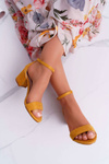Жіночі босоніжки на шпильці жовтого кольору Зефіра