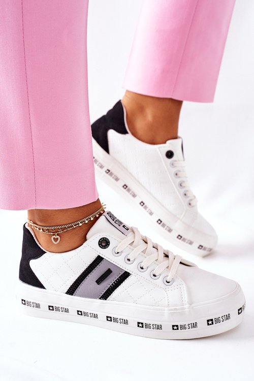 Шкіряні кросівки на платформі BIG STAR II274071 Білі