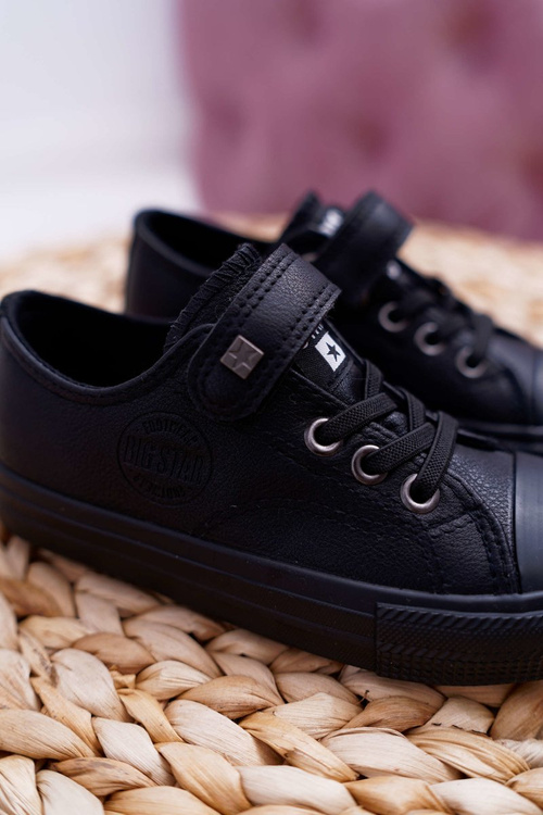 Дитячі шкіряні кросівки BIG STAR EE374034 Чорні