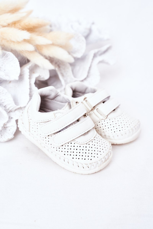 Дитяче шкіряне спортивне взуття біле Billie