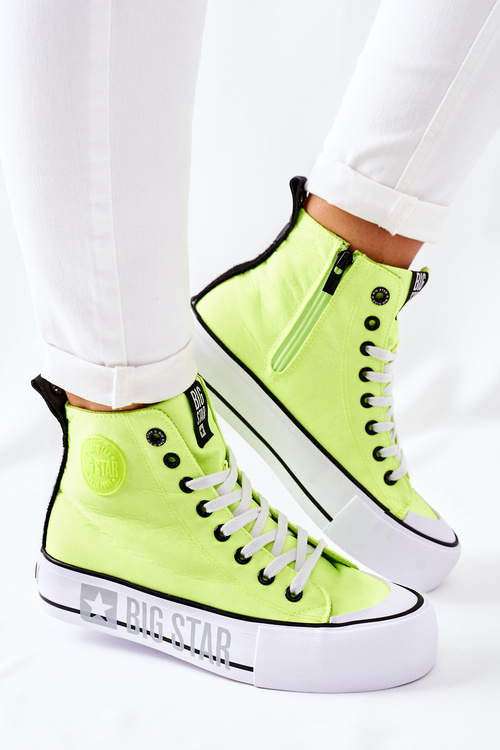 Високі кросівки на платформі Big Star II274015 Neon Yellow