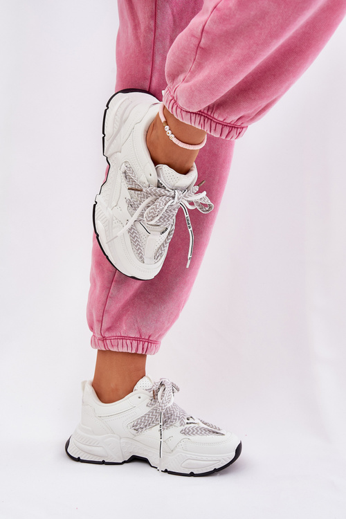 Кросівки Жіночі Спортивні З Подвійним Шнурівкою Білі Efobell