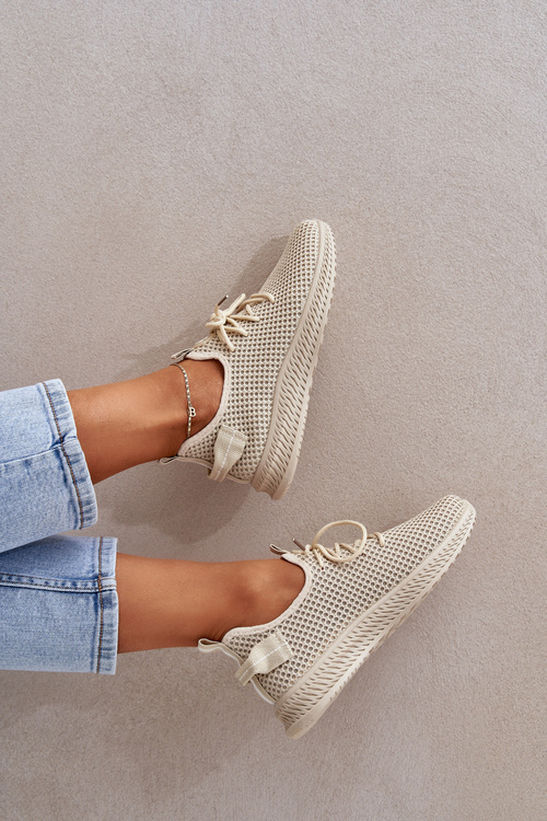 Сетчаті Сліпони Спортивне Взуття Для Жінок Бежеві Harice