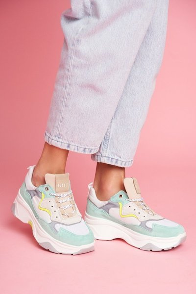 Жіноче спортивне шкіряне взуття GOE White Mint FF2N3011