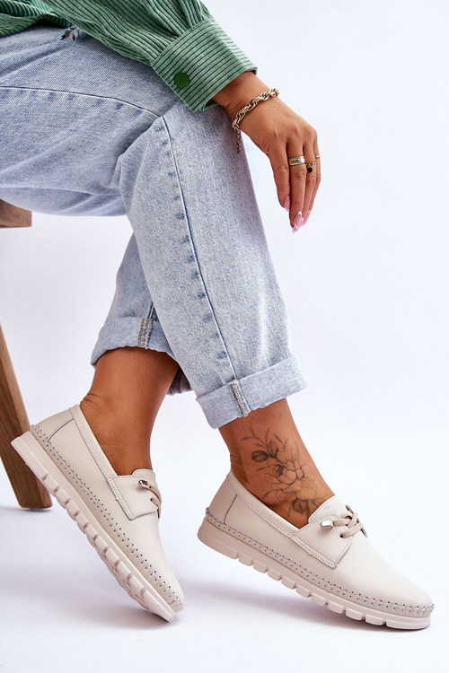 Шкіряні сліпони бежеві Archie