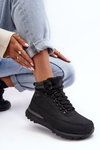 Чоловічі трекінгові черевики на шнурівці чорні Big Star MM274677