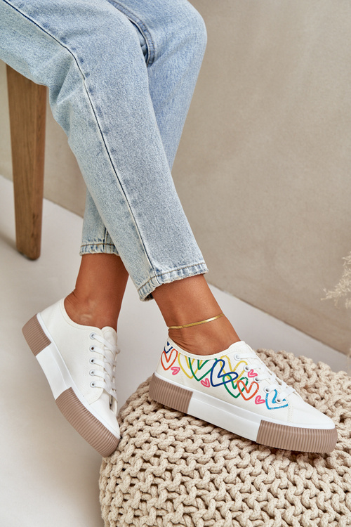 Жіночі Кросівки Серця Білі Fonirea