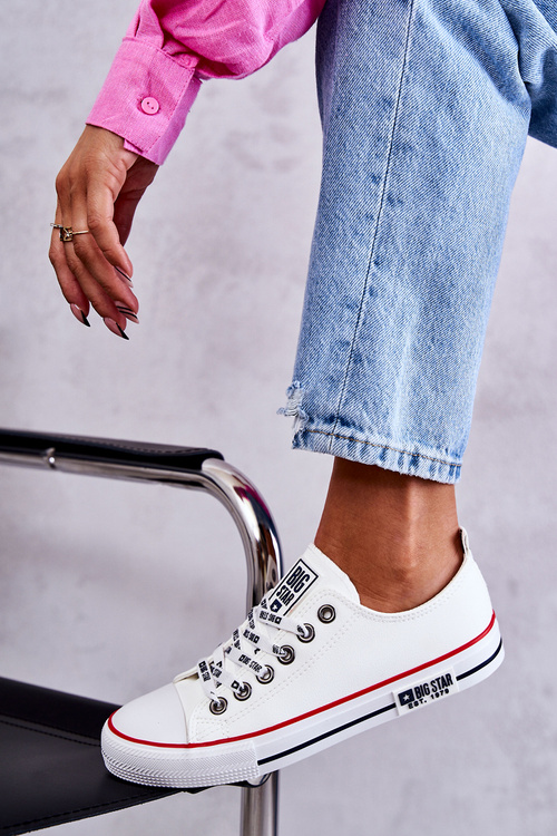 Жіночі шкіряні кросівки Big Star KK274095 Білі