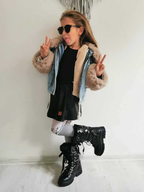 Дитячі зимові черевики теплі чорні Turismo