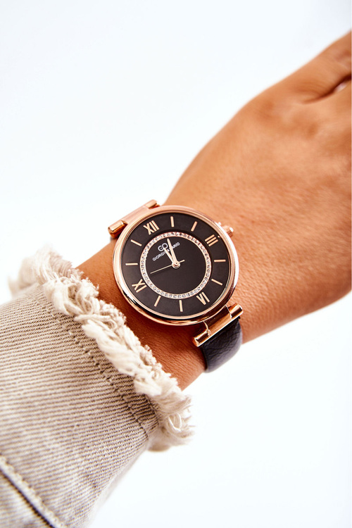 Жіночий годинник з цирконами Giorgio & Dario Black