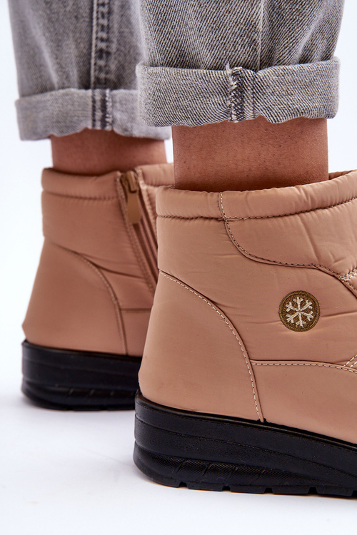 Жіночі зимові черевики на підкладці бежеві Helis