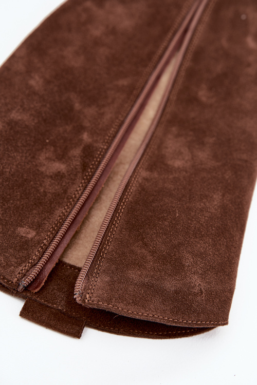 Шкіряні замшеві ковбойські чоботи ізоляційні Zazoo 4224 шоколадні