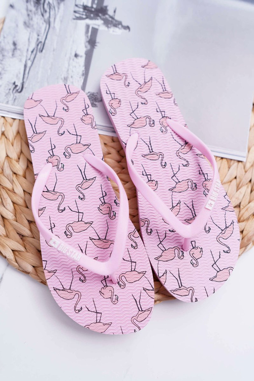 Жіночі шльопанці Big Star Pink Flamingos AA274A176