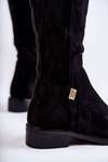 Чорні замшеві чоботи Giulia