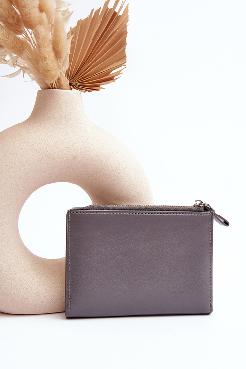 Жіночий гаманець з еко шкіри Cudea сірого кольору