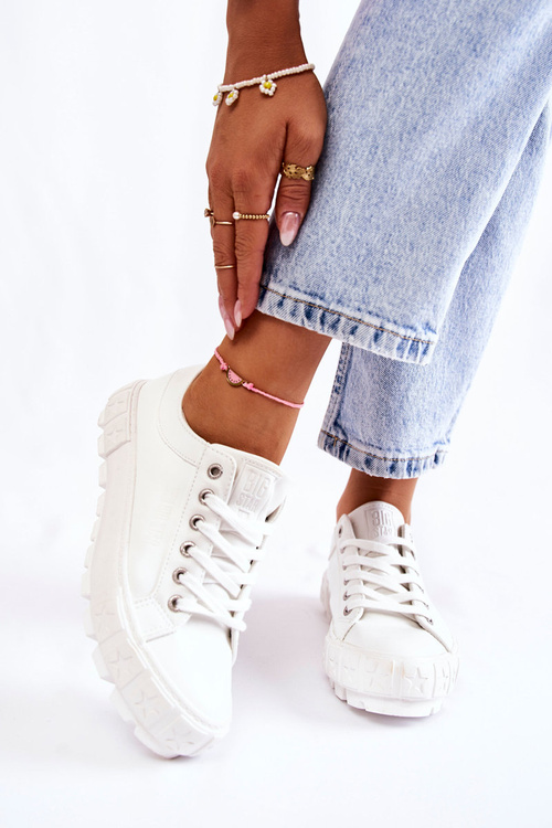 Модні шкіряні кросівки Big Star KK274142 Білі