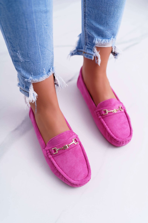 Жіночі мокасини з легкої еко-замші кольору фуксії Think