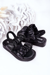 Дитячі босоніжки на шнурку Black Sweetness