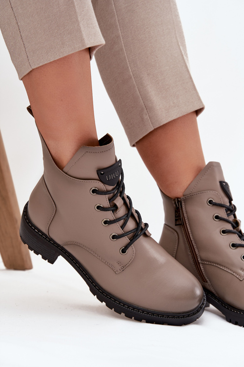 Ізольовані жіночі черевики на каблуці Vinceza 58609 сірі