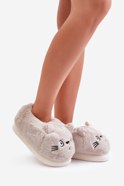 Жіночі тапочки Fuzzy Cats Beige Iriviane