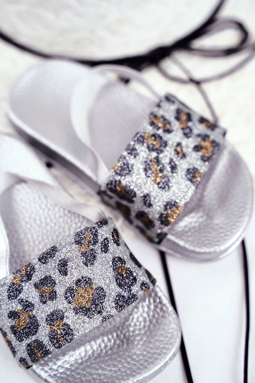 Дитячі гірки сріблястий леопард парча Rimia