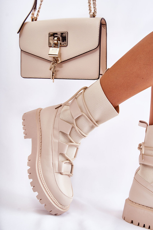 Чоботи жіночі робочі з носком бежеві Fallor