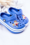 Дитячі поролонові тапочки Crocs Blue Lazy Day